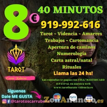 TAROT 8 EUROS POR 30 MIN + 10 MIN DE REGALO!